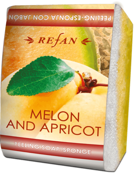 Peeling soap sponge Melon and apricot - REFAN