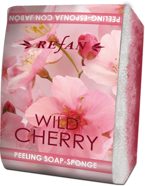 Peeling soap sponge Wild cherry - REFAN