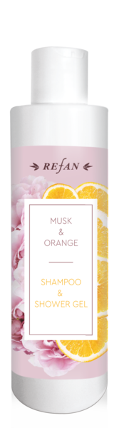 Shampoo and shower gel Musk and Orange 250ml. - REFAN