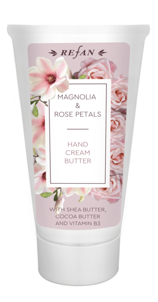 Hand cream butter Magnolia and Rose petals 75ml. - REFAN
