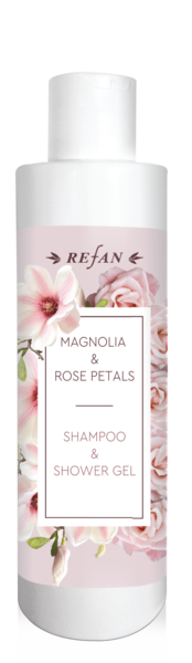 Shampoo and shower gel Magnolia and Rose petals 250ml. - REFAN