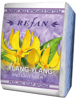 Peeling soap sponge Lavender and Ylang - Ylang - REFAN