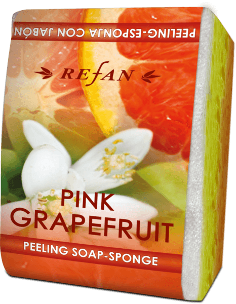 Peeling soap sponge Pink grapefruit - REFAN
